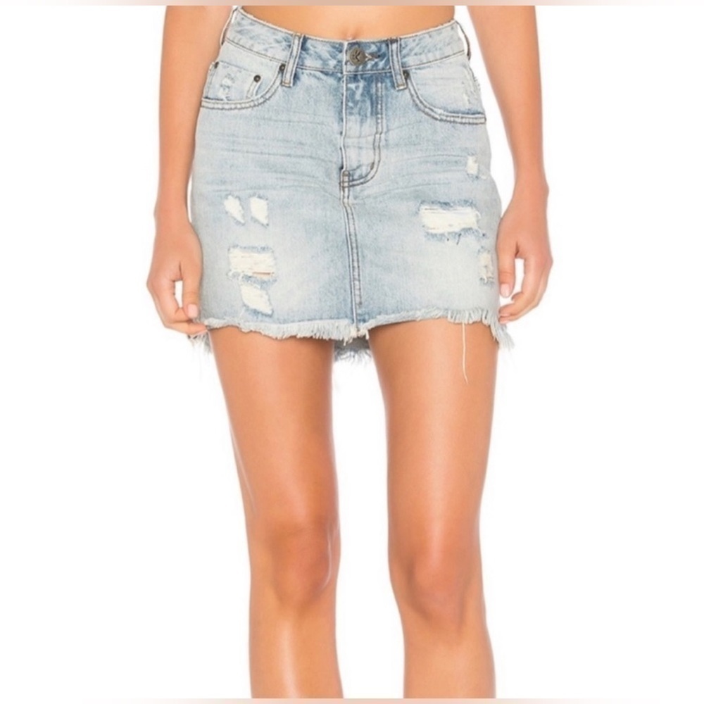 One Teaspoon 2020 Mini High Waist Jean Skirt